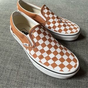 Vans Classic Checkerboard Slip-Ons 🧡